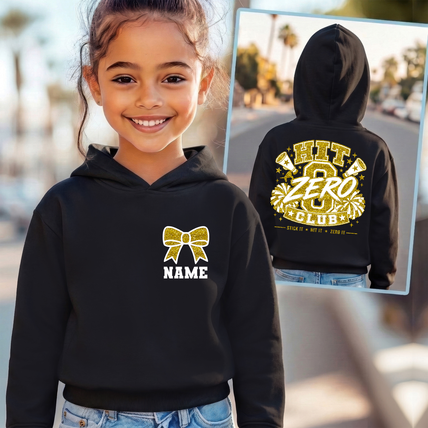 Hit Zero  — Personalized Cheer Tee & Hoodie