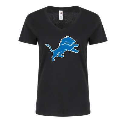 Cathedral Lion Print V-Neck