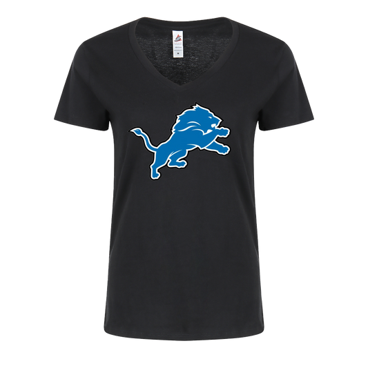 Cathedral Lion Print V-Neck