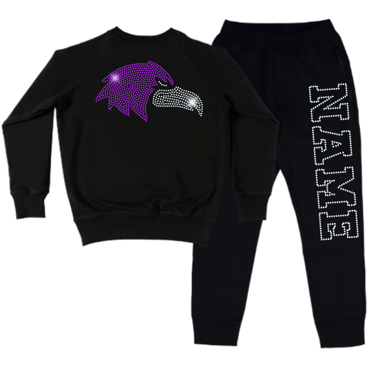 Santee Ravens Spangle Adult Sweatsuit Set