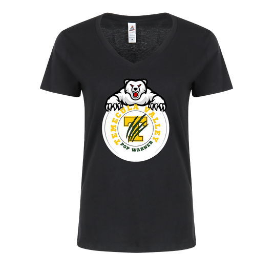 TV Bear Print V-Neck